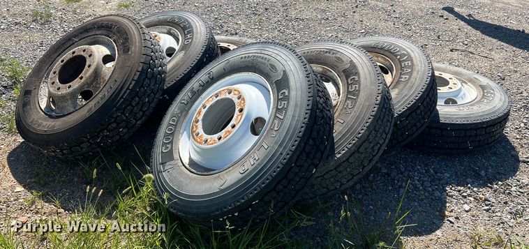 image for item NA9116 (7) 295/75R22.5 tires and wheels
