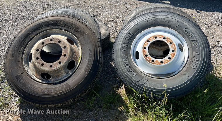 image for item NA9116 (7) 295/75R22.5 tires and wheels