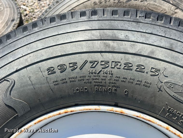 image for item NA9116 (7) 295/75R22.5 tires and wheels