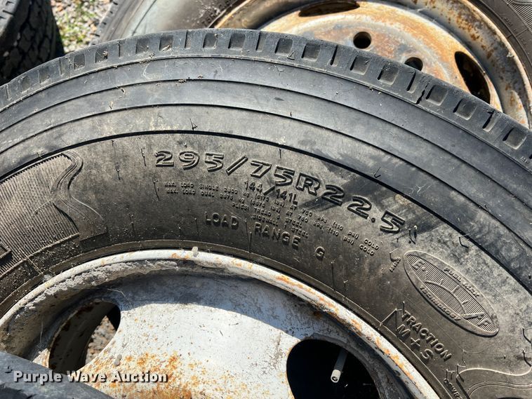 image for item NA9116 (7) 295/75R22.5 tires and wheels