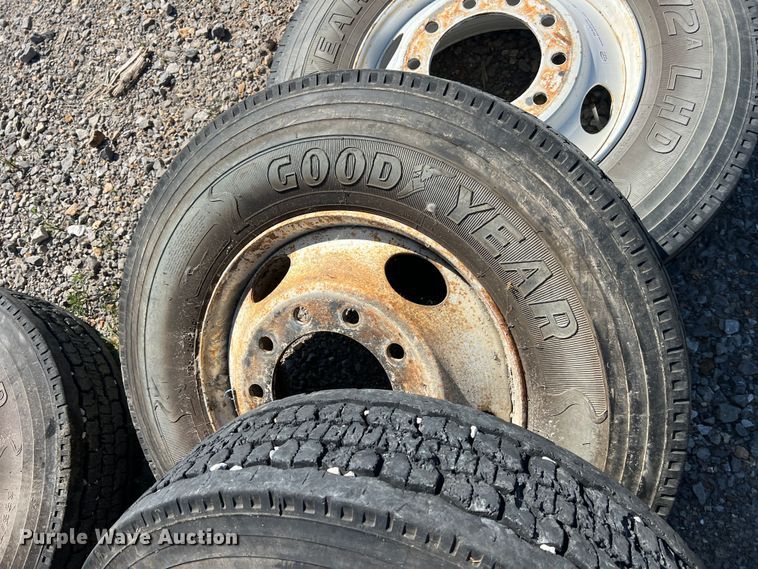 image for item NA9116 (7) 295/75R22.5 tires and wheels