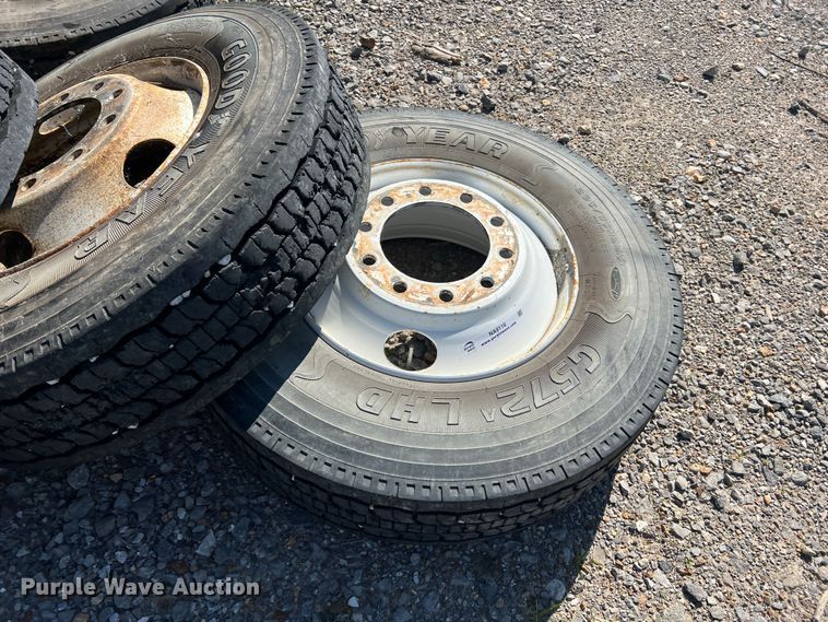 image for item NA9116 (7) 295/75R22.5 tires and wheels