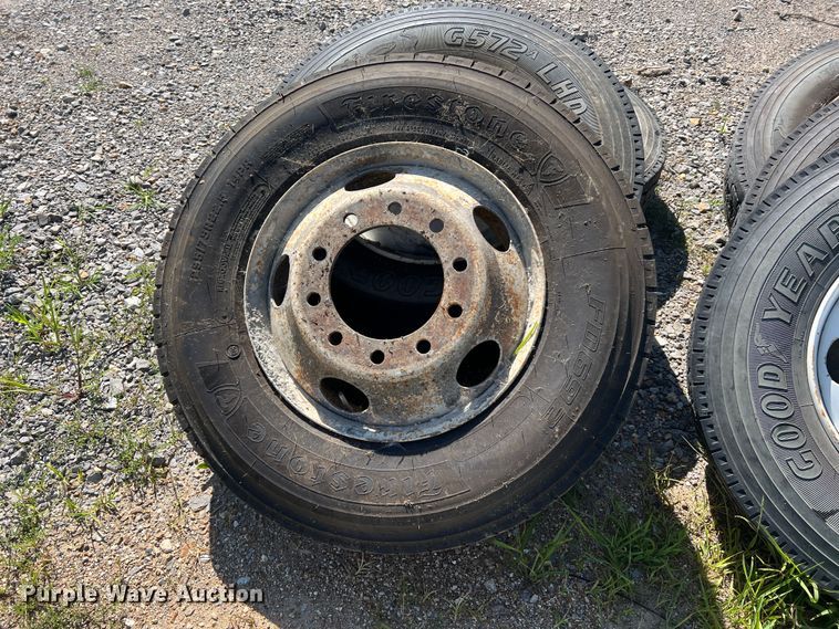 image for item NA9116 (7) 295/75R22.5 tires and wheels