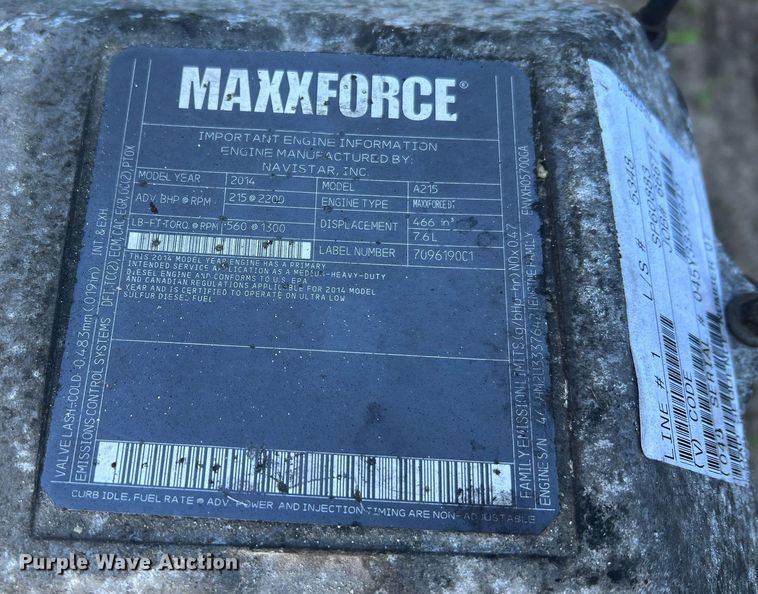 image for item NA9151 2014 International Maxxforce A215  engine core