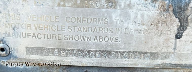 image for item NL9518 1989 Sunshine Stainless Tank & Equip  tank trailer