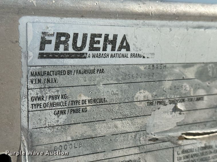 image for item NP9459 2000 Fruehauf  flatbed trailer