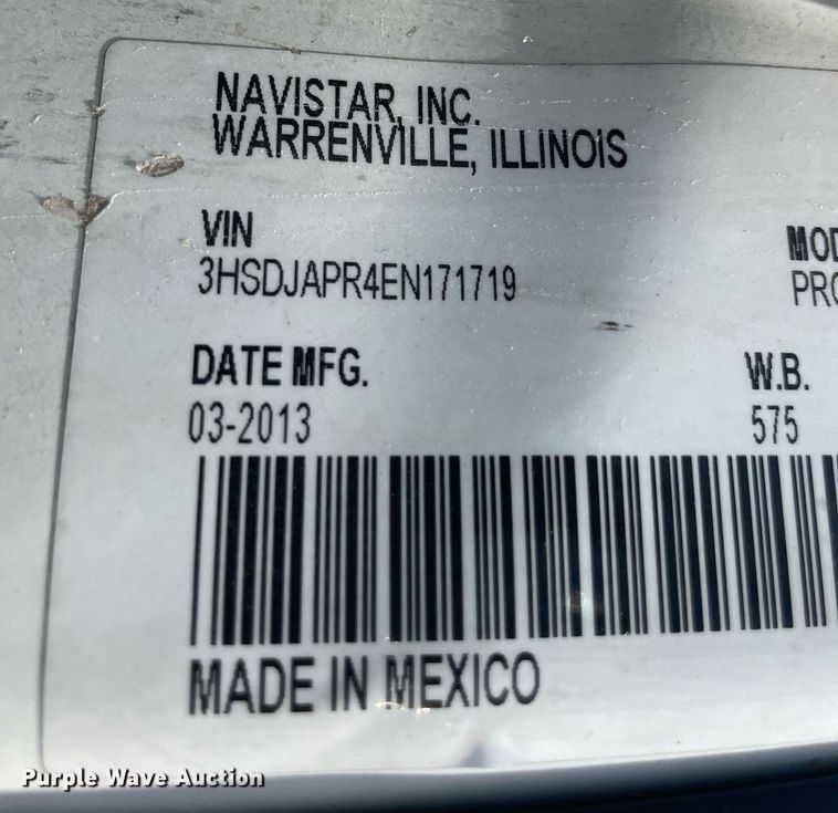 image for item NT9510 2014 International ProStar  semi truck