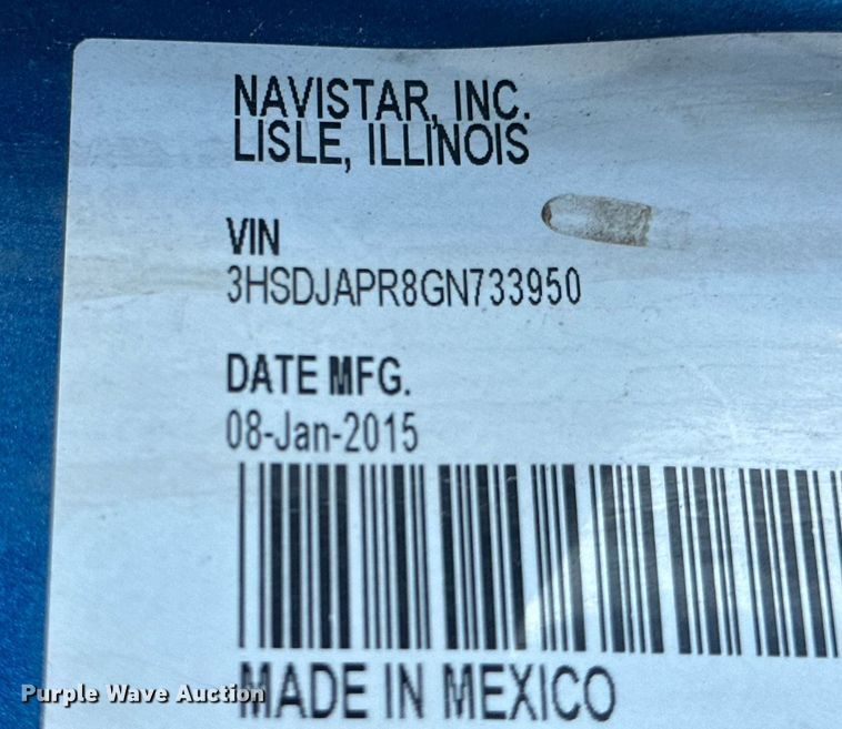 image for item OC9357 2016 International ProStar  semi truck