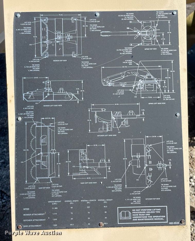 image for item DL3966 2016 Caterpillar  boom mower system