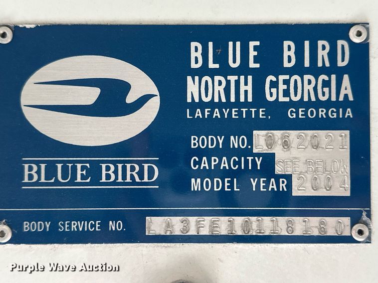 image for item DM2609 2004 Blue Bird  school bus