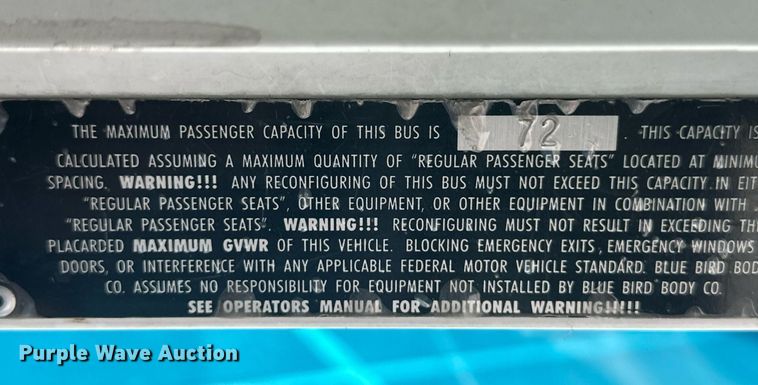 image for item DM2609 2004 Blue Bird  school bus