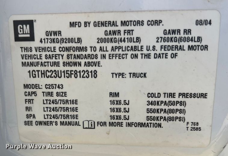 image for item DN3119 2005 GMC Sierra 2500HD  Crew Cab pickup truck