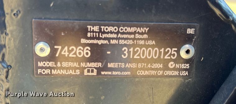 image for item DN3141 Toro 74266  ZTR lawn mower