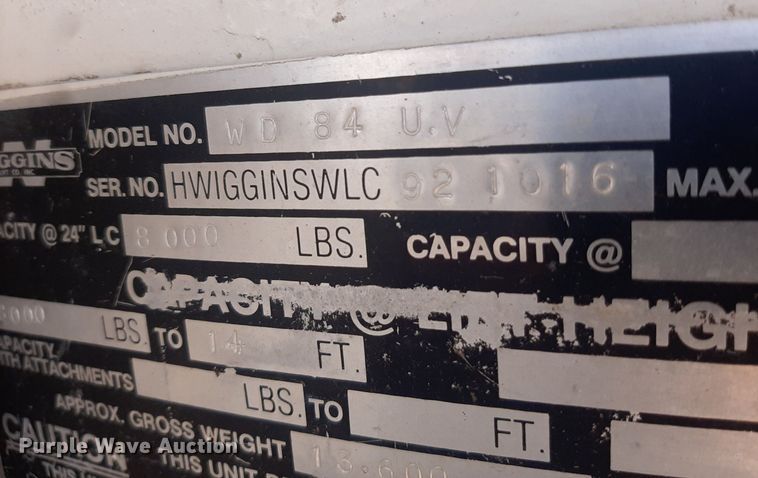 image for item DO3110 Wiggins WD84UV  forklift