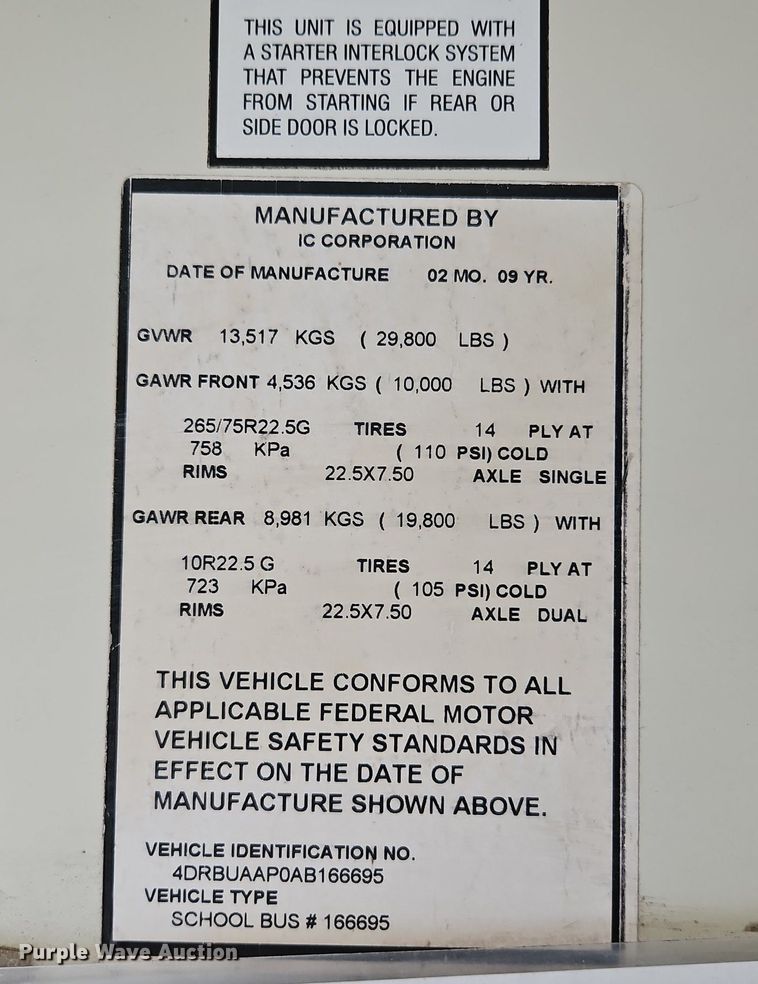 image for item DP2371 2010 IC PB105  school bus