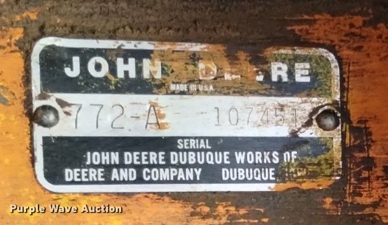 image for item DP3388 John Deere 772A motor grader