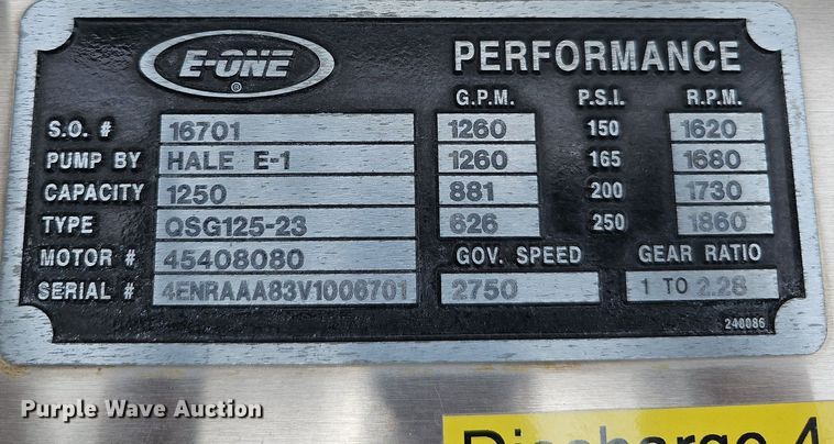 image for item DQ0129 1997 Emergency One Cyclone II  pumper fire truck