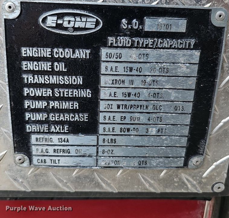 image for item DQ0129 1997 Emergency One Cyclone II  pumper fire truck