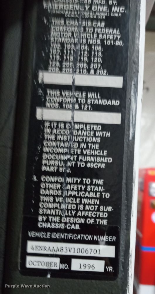 image for item DQ0129 1997 Emergency One Cyclone II  pumper fire truck