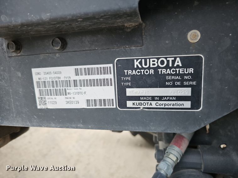 image for item DQ0293 2019 Kubota M6-131  MFWD tractor
