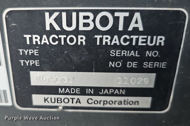 image for item DQ0293 2019 Kubota M6-131  MFWD tractor