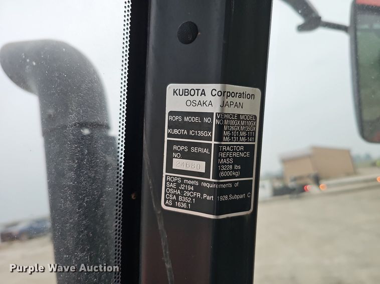 image for item DQ0293 2019 Kubota M6-131  MFWD tractor