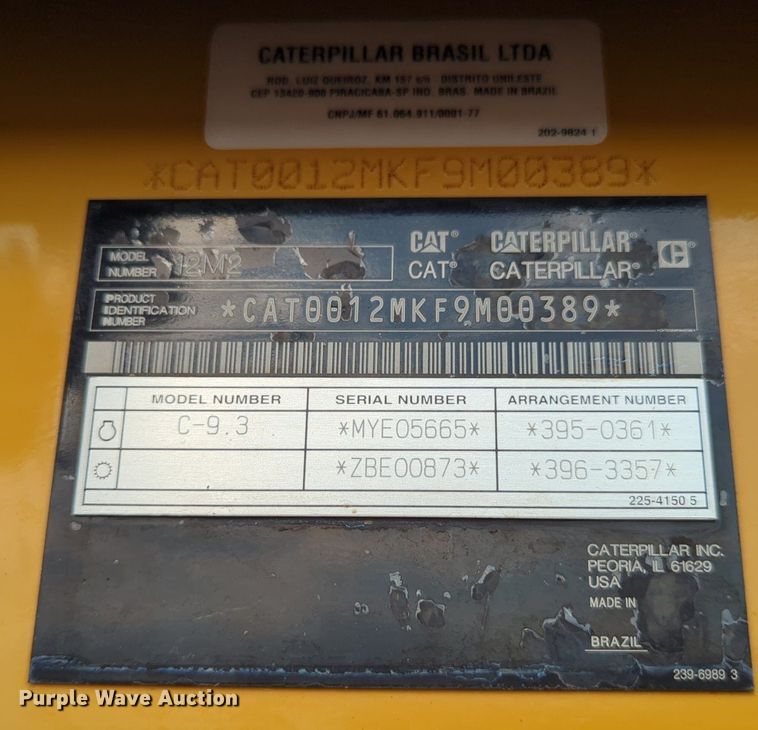 image for item DR6995 2013 Caterpillar 12M2 VHP Plus  motor grader