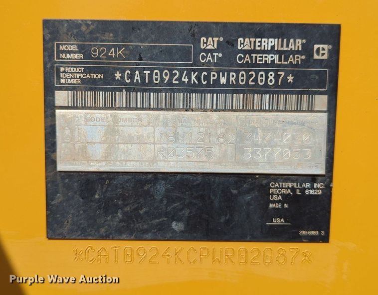 image for item DR6997 2013 Caterpillar 924K  wheel loader