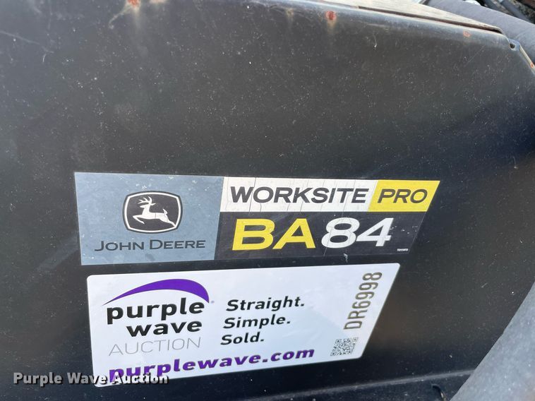 image for item DR6998 John Deere BA84  skid steer broom