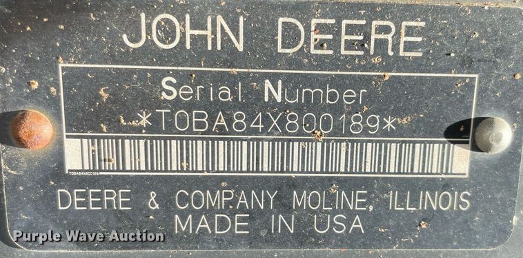 image for item DR6998 John Deere BA84  skid steer broom