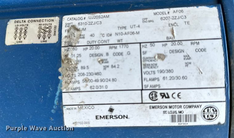 image for item GH9300 (2) Emerson AF06 electric motors