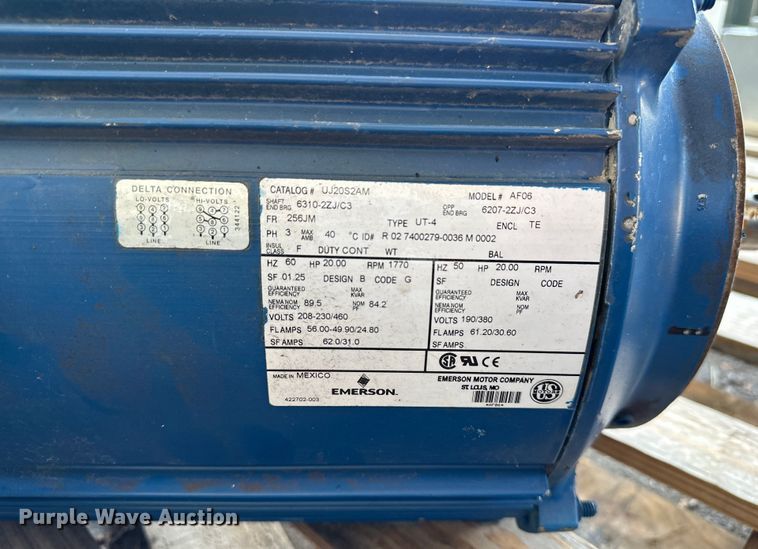 image for item GH9300 (2) Emerson AF06 electric motors