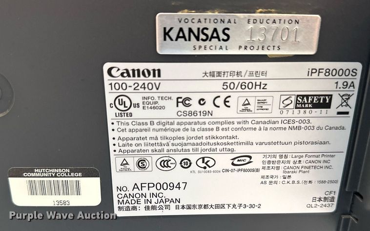 image for item HN9971 Canon iPF8000S  printer