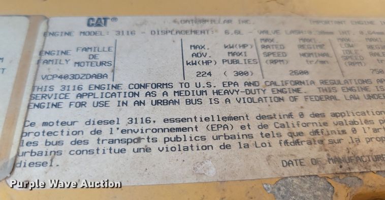 image for item IQ9875 1997 GMC C8500  dump truck