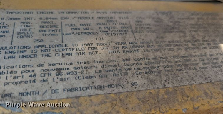 image for item IQ9875 1997 GMC C8500  dump truck