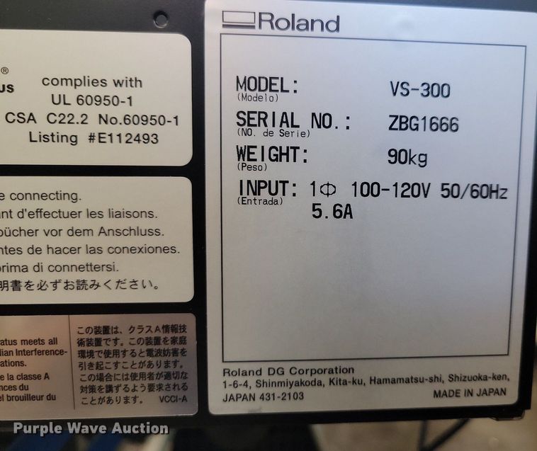 image for item IQ9884 Roland VersaCAMM VS-300  print and cut printer