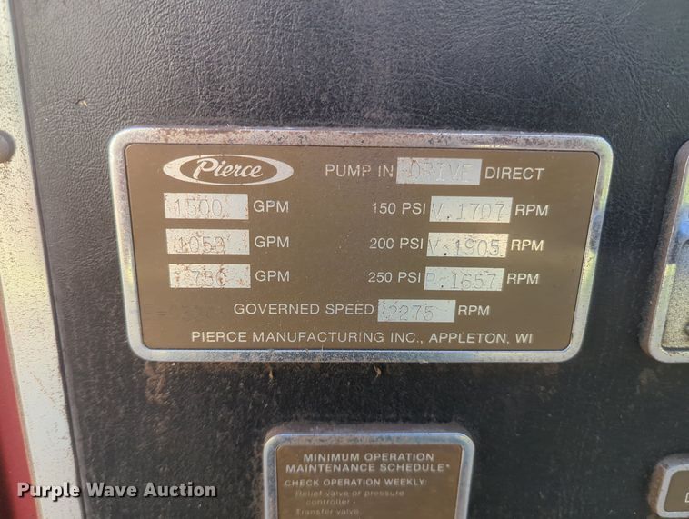 image for item KB9413 1979 Pierce  pumper fire truck