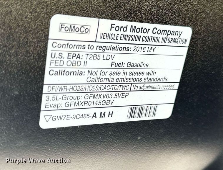 image for item LQ9014 2016 Ford Taurus Police Interceptor