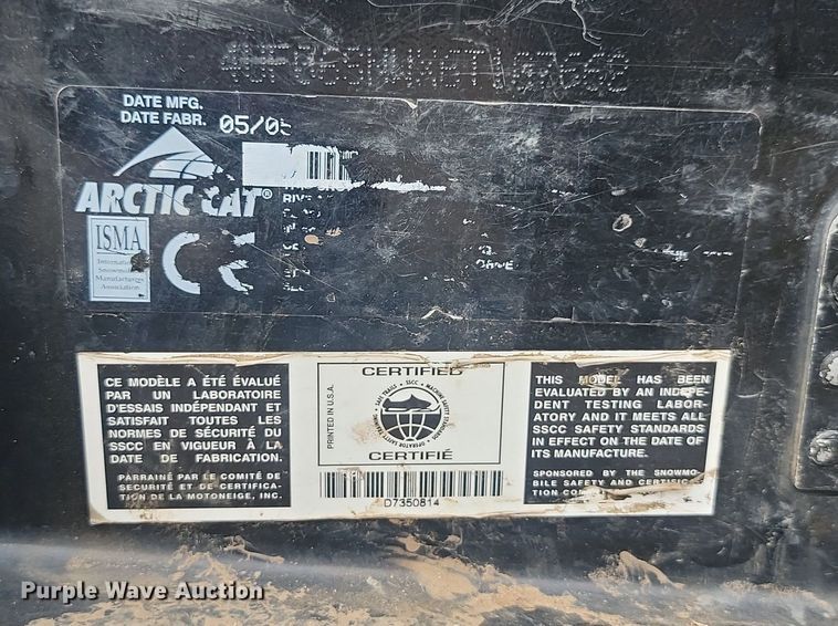 image for item LQ9114 2006 Arctic Cat 660  snowmobile