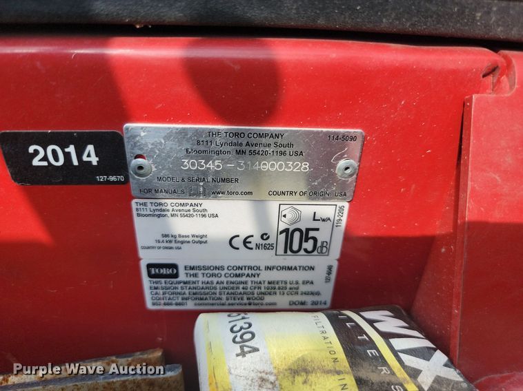 image for item LQ9120 Toro Groundsmaster 3280D  lawn mower