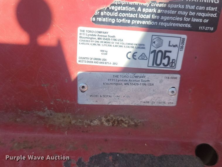 image for item LQ9130 Toro Groundsmaster 4000D  lawn mower