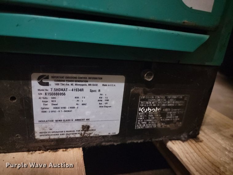image for item LQ9144 Cummins Onan Commercial QD  generator