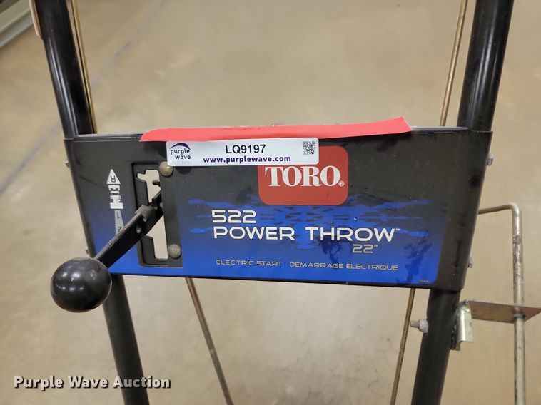 image for item LQ9197 Toro 522 Power Throw  snow blower