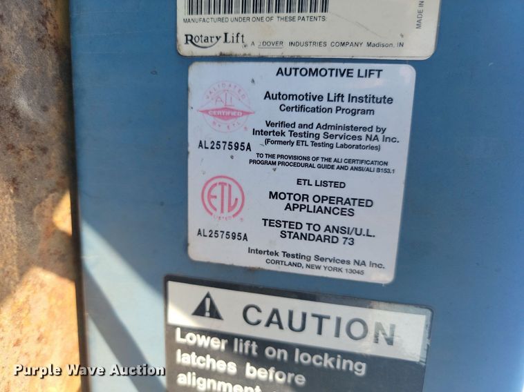 image for item LQ9220 Rotary  four post automotive lift