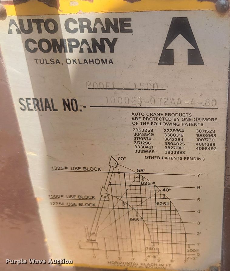 image for item LQ9273 Auto Crane 1500  crane