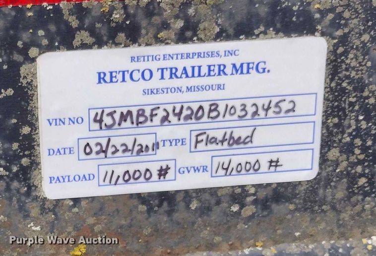 image for item LS9707 2011 Retco Utility  recycle trailer
