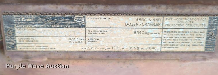 image for item LY9316 Case 550  dozer