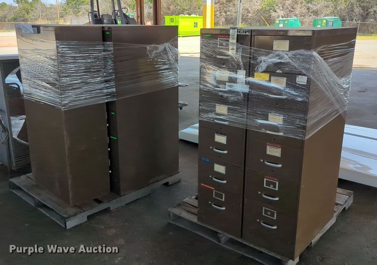 image for item LY9337 (5) Art Metal four drawer file cabinets