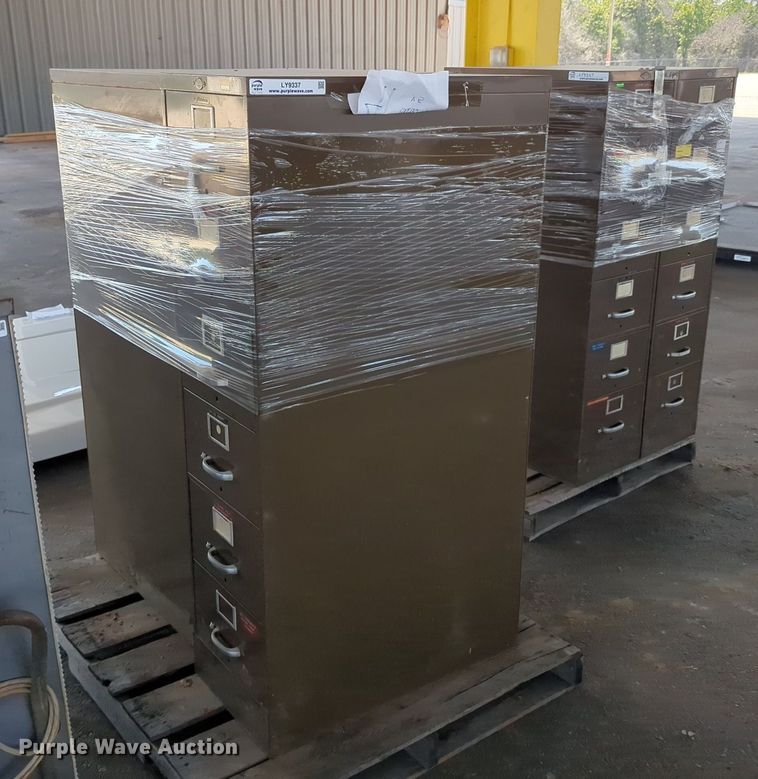 image for item LY9337 (5) Art Metal four drawer file cabinets