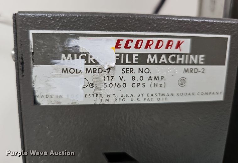 image for item MD9978 Recordak MRD-2  micro-file machine